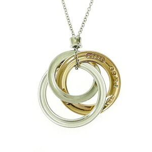 TIFFANY Co Silver Interlocking Circle Necklace